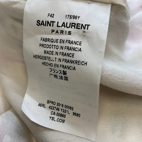 Saint Laurent Ivory Multi Runway 2016 Rose Anglaise Shell Rose Silk Maxi Dress - Picture 6 of 6